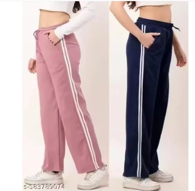 2 Side Patti Trouser For Women Pack of 2