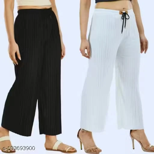 Black and White Plazo free Size