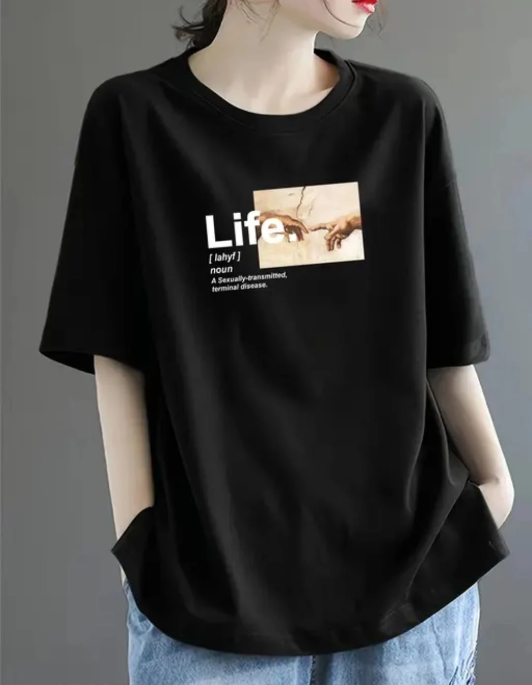 Everfab||||Kids & Girls Cotton blend Half Sleeve Oversized Regular Fit T-Shirts