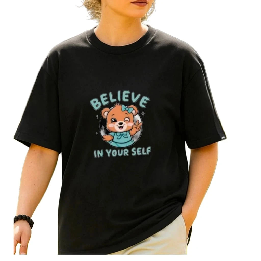 Everfab||||Kids & Girls Cotton blend Half Sleeve Oversized Regular Fit T-Shirts