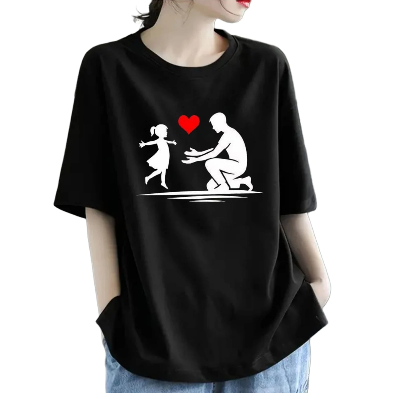 Everfab||||Kids & Girls Cotton blend Half Sleeve Oversized Regular Fit T-Shirts