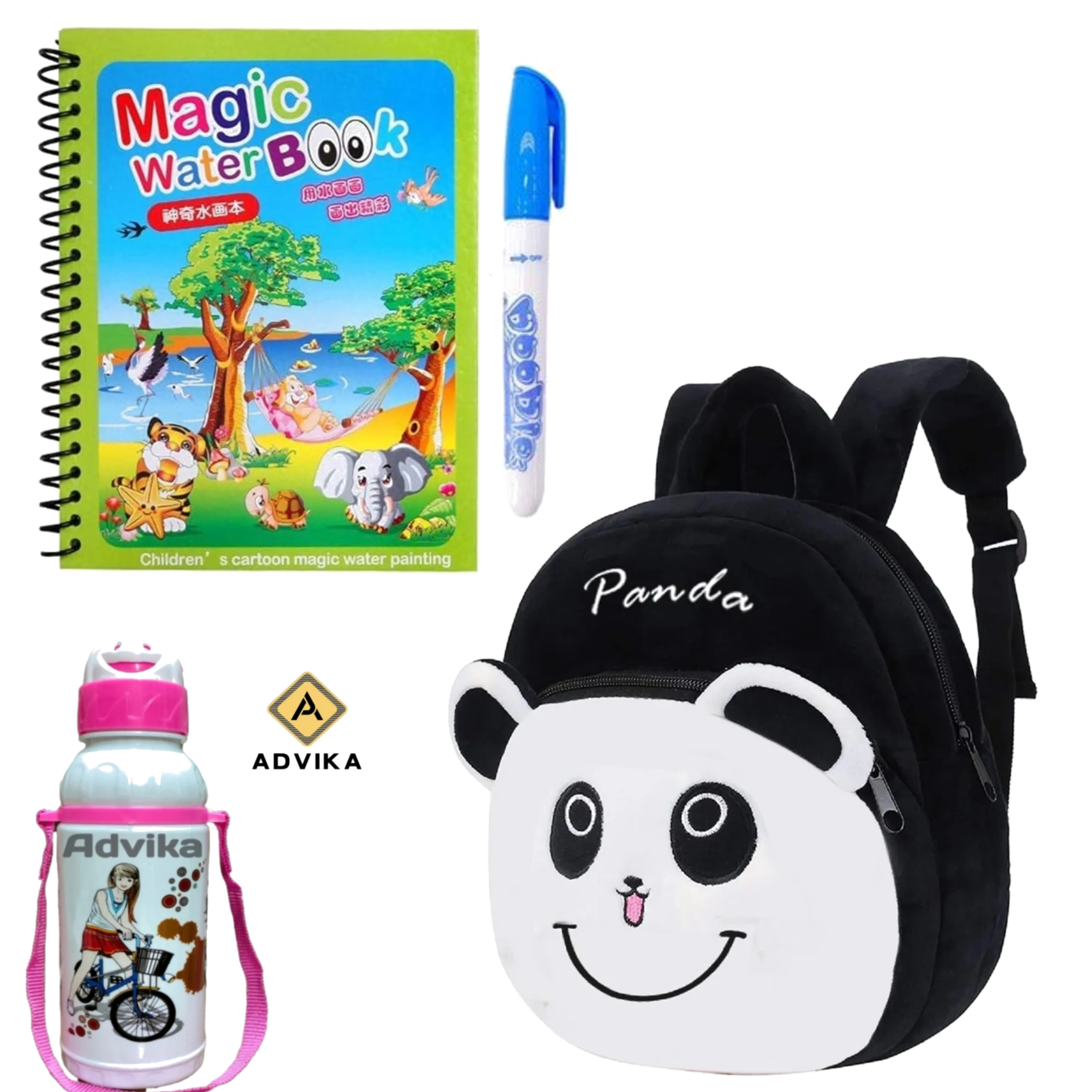 Black panda magic book bottle KIDS BAG, Magic Book for Kids | Magic Book for Children | Educational Learning Book| Ages 2-5 Years