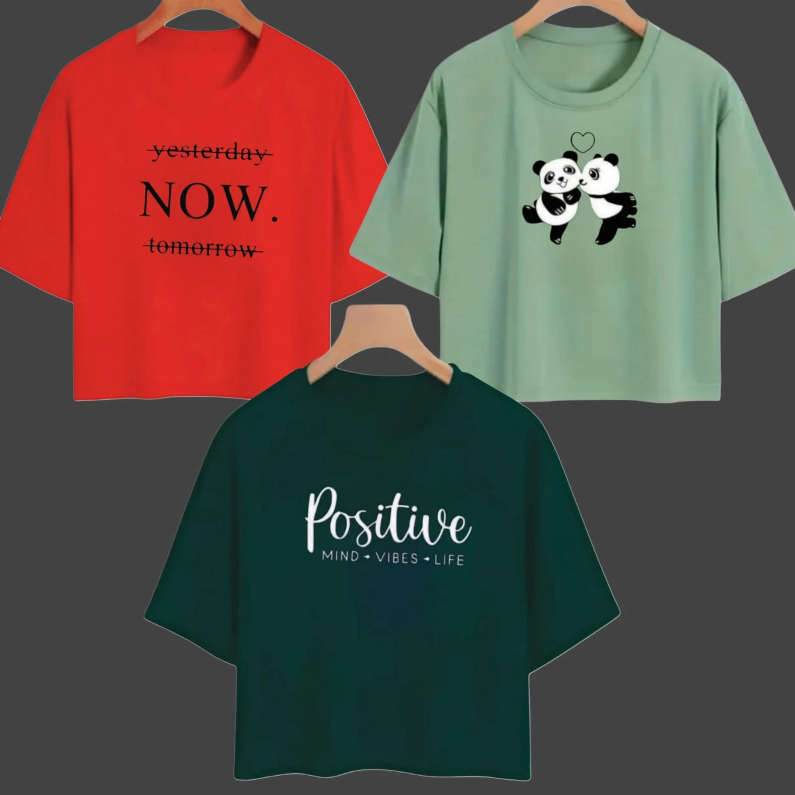 EVERFAB|| Kids & Girls Typography Pure Cotton T- Shirt (Pack Of-3)