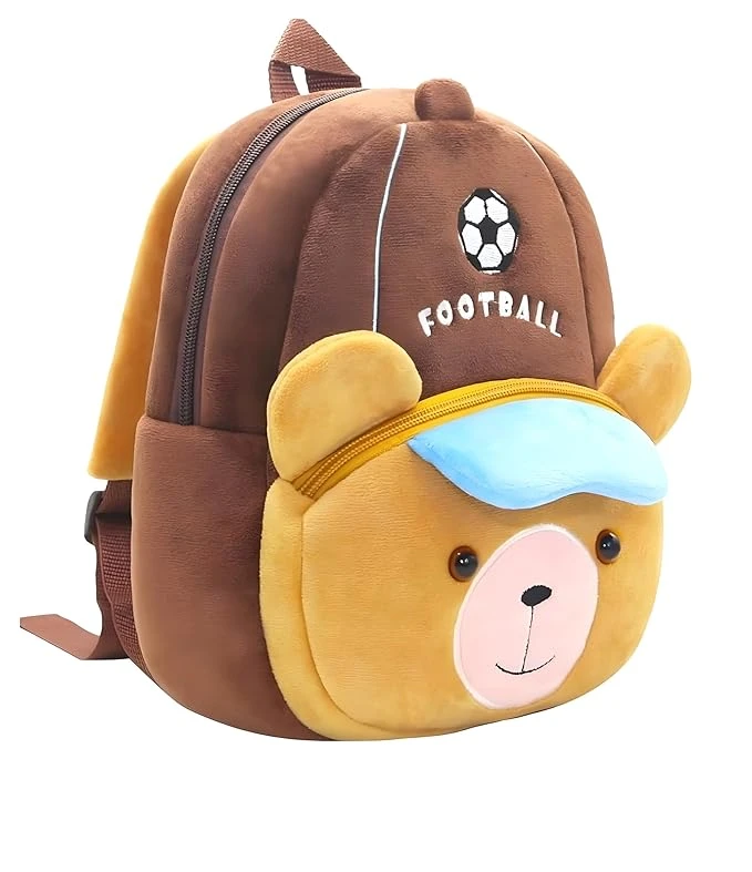 Cute Small Toddler Kids Preschool Backpack Football design open yes Nursery Preschool Playschool School Picnic Travelling Bag for Baby Boy Girl Age 2-5 Years
