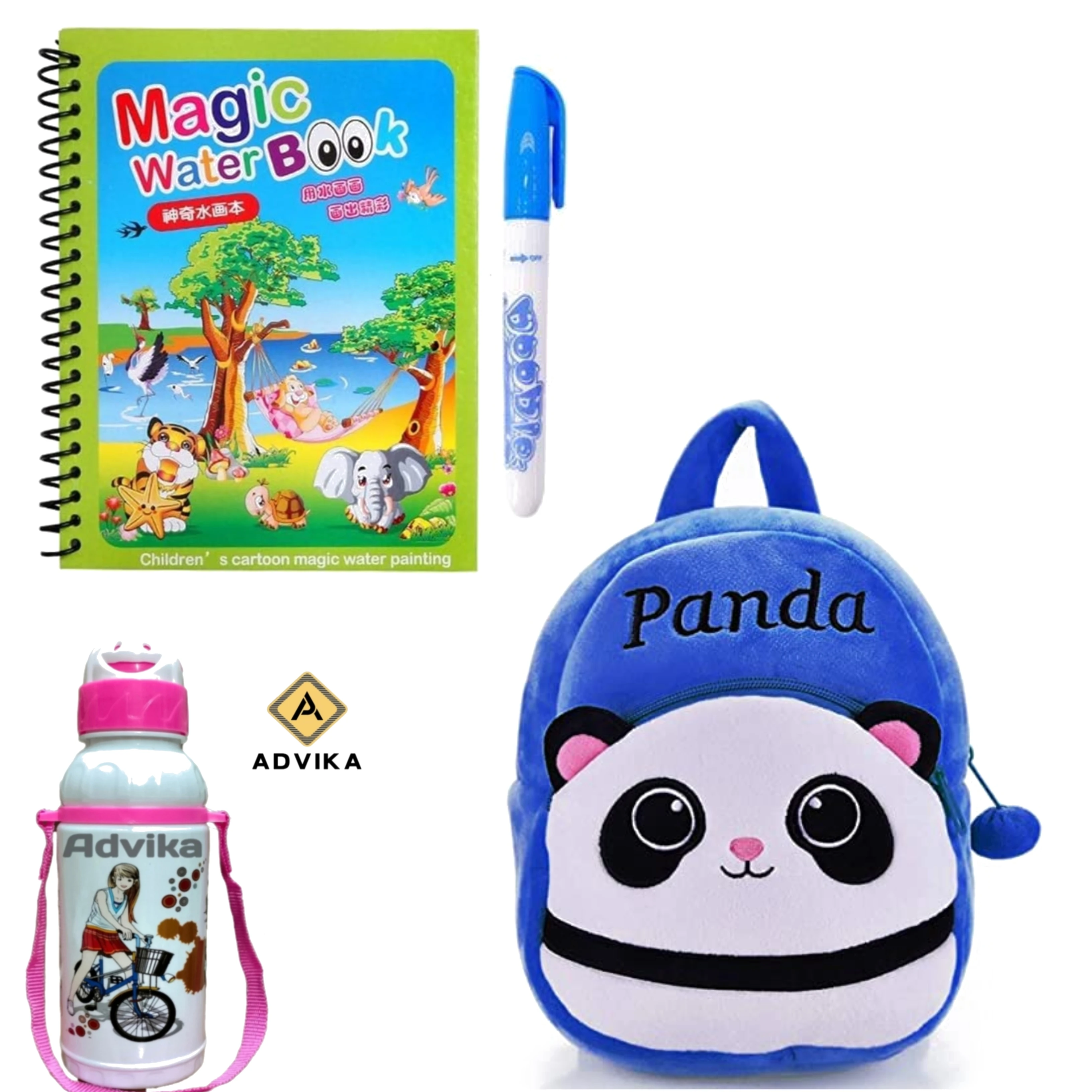 Blue panda magic book bottle KIDS BAG, Magic Book for Kids | Magic Book for Children | Educational Learning Book| Ages 2-5 Years |