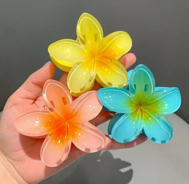 Large Flower Hair Claw Clip for Women & Girls | Colorful Floral Hair Clutcher | Strong Hold Fashion Hair Accessories
