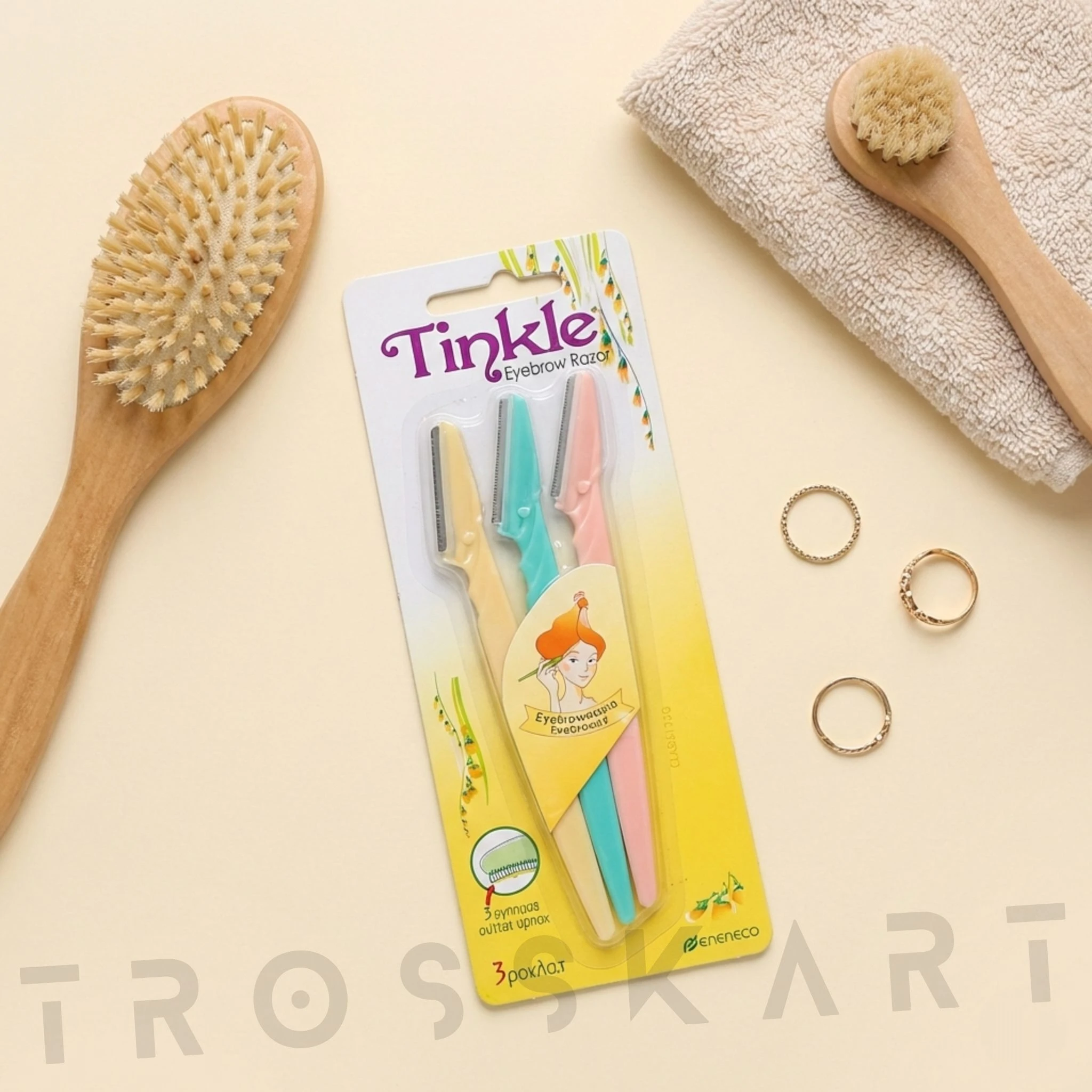 Trosskart Ultimate Razor for Women Combo Pack Of 3 - Tinkle Eyebrow Razor, Face Razor, Stainless Steel Razors & Blades, Best Hair Removal Razor for Ladies