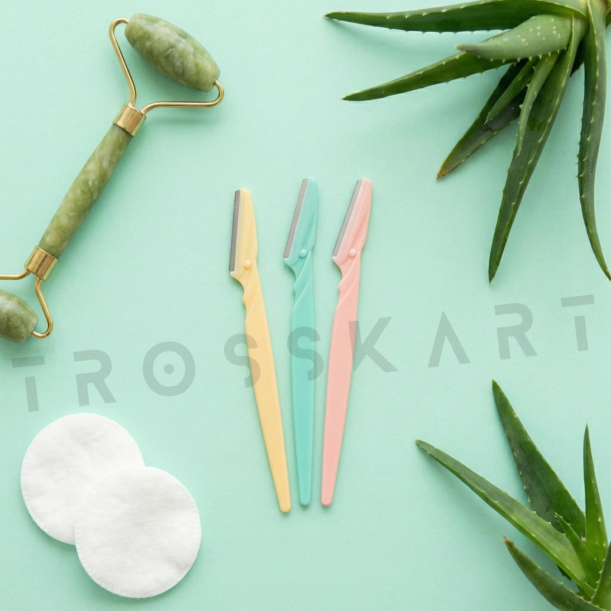 Trosskart Ultimate Razor for Women Combo Pack Of 3 - Tinkle Eyebrow Razor, Face Razor, Stainless Steel Razors & Blades, Best Hair Removal Razor for Ladies