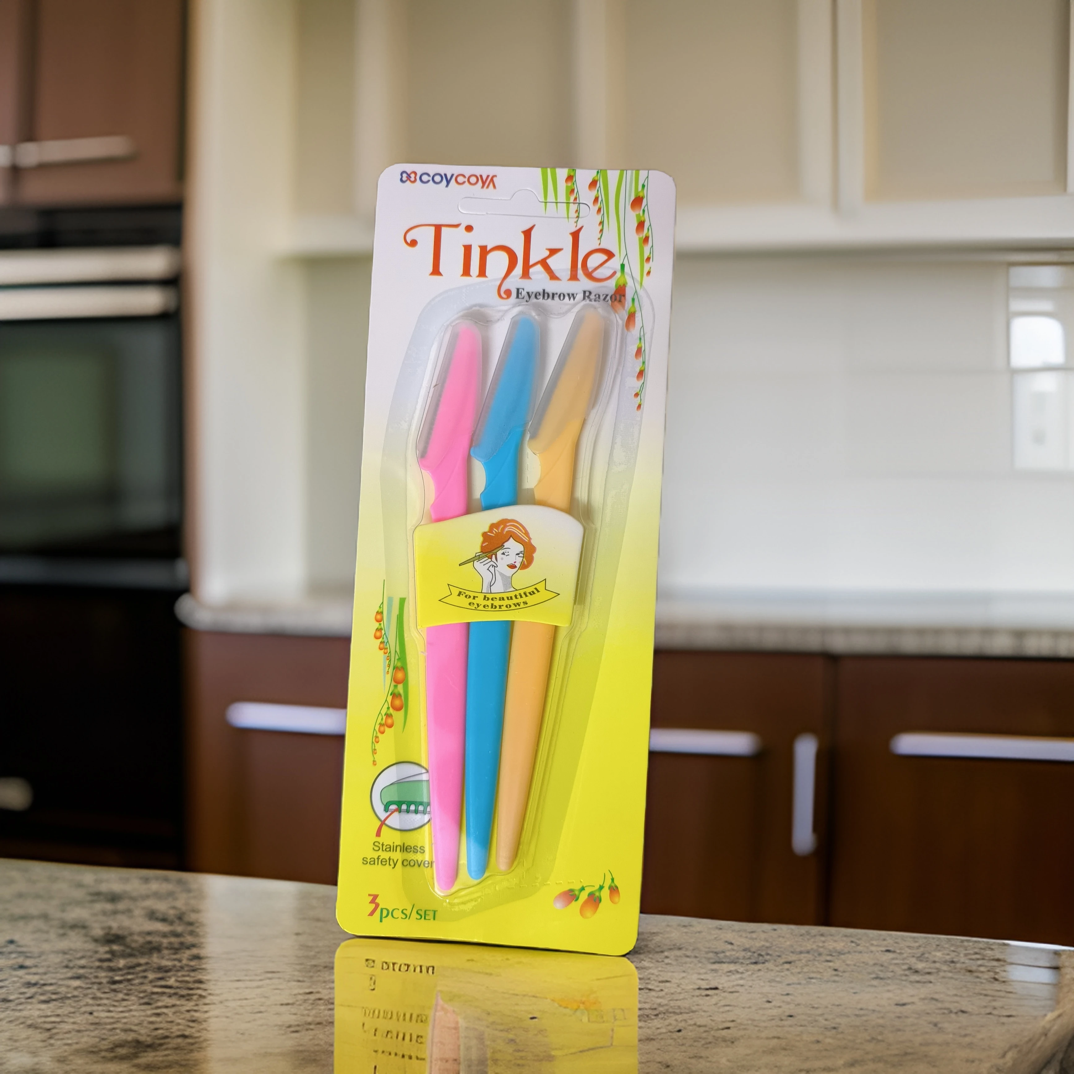 Trosskart Ultimate Razor for Women Combo Pack Of 3 - Tinkle Eyebrow Razor, Face Razor, Stainless Steel Razors & Blades, Best Hair Removal Razor for Ladies