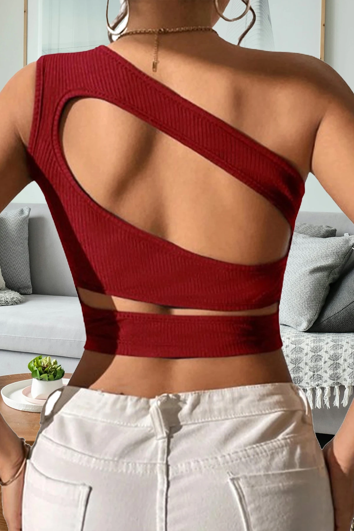 Back-Cut Stylish Crop Top for Women