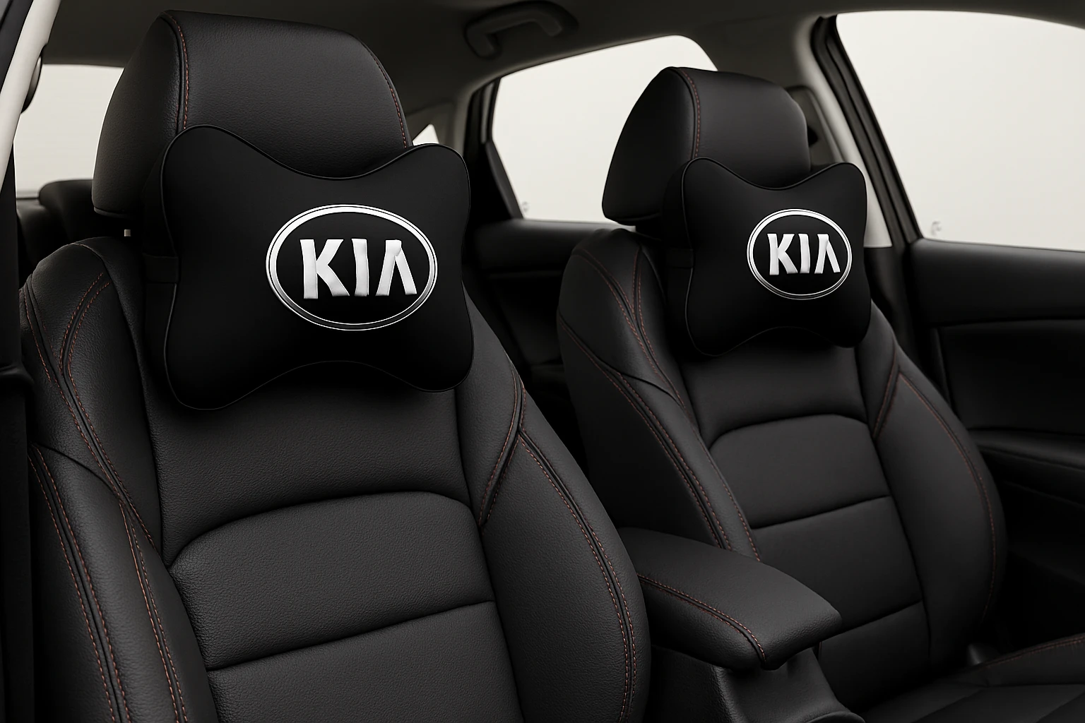 NexVora Car Neck Headrest Pillow for All Car Models, Pain Relief Cervical Neck Support Cushion, 26x 18 cm, Pack of 2, Black