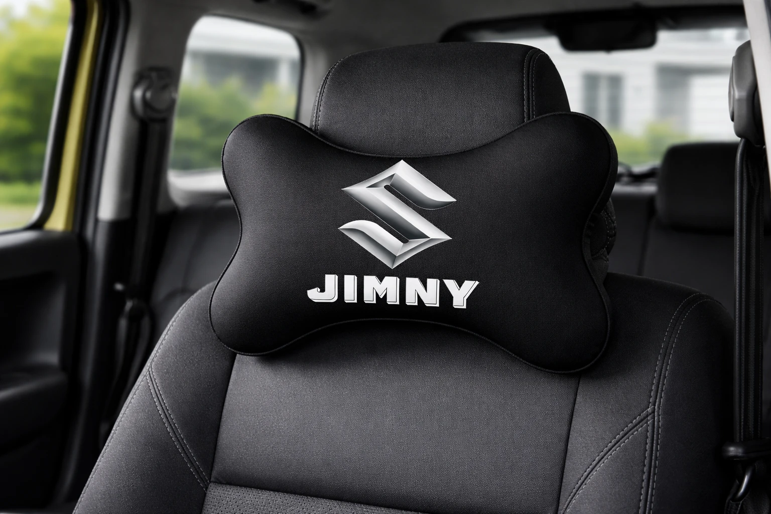 NexVora Car Neck Headrest Pillow for All Car Models, Pain Relief Cervical Neck Support Cushion, 26x 18 cm, Pack of 2, Black