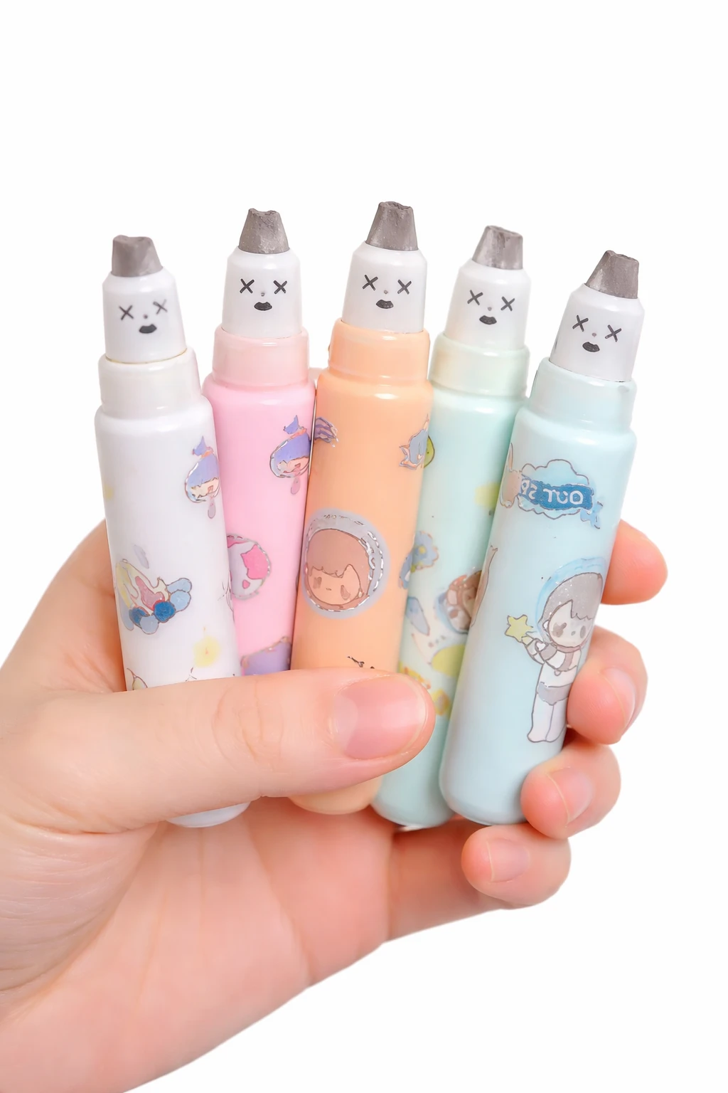 KALRA MAGIC Pack 1 (6Pcs) Pastel Highlighter Pens Set of 6 Colors | Cute Aesthetic Cartoon Kawaii Marker Pens | Smooth Chisel Tip Soft Pastel Highlighters | Quick Dry No Bleed Study Note Taking Journal Pens for School Office Students