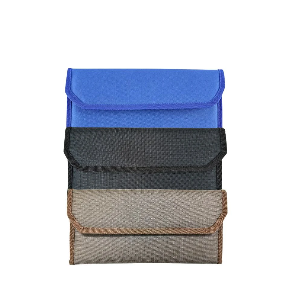 Ransh Car Document Holder or Two Wheeler Document Organizer, All Vehicle Document Organisers, Pack of 3 (Black, Brown, Blue)