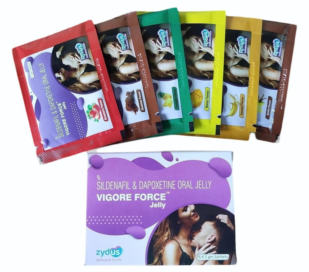 Vigore force jelly, 100 mg oral jelly pack of 6 flavor combo