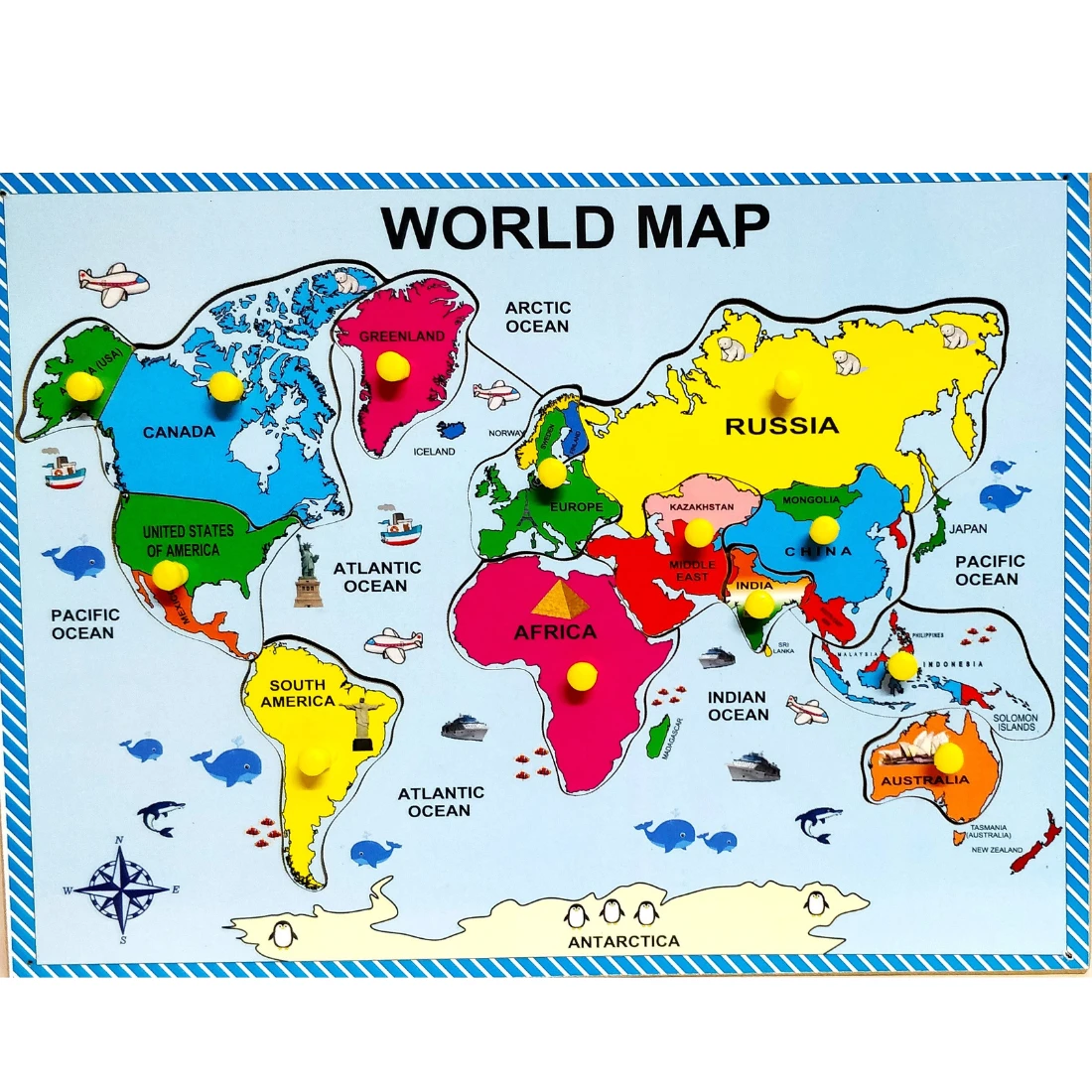World map educational toy |  Puzzles toys for kids | Learning toys for kids |Educational learning toys