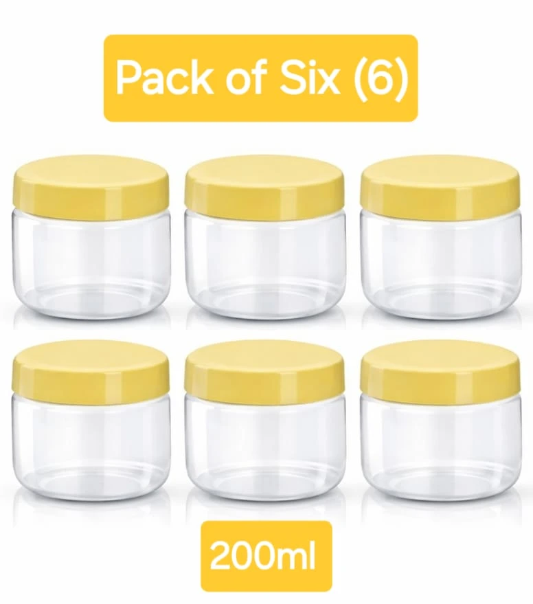 plastic container pack 0f 6