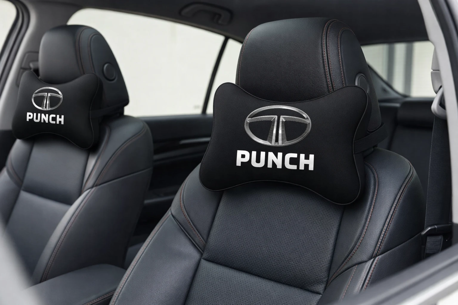 NexVora Car Neck Headrest Pillow for All Car Models, Pain Relief Cervical Neck Support Cushion, 26x 18 cm, Pack of 2, Black