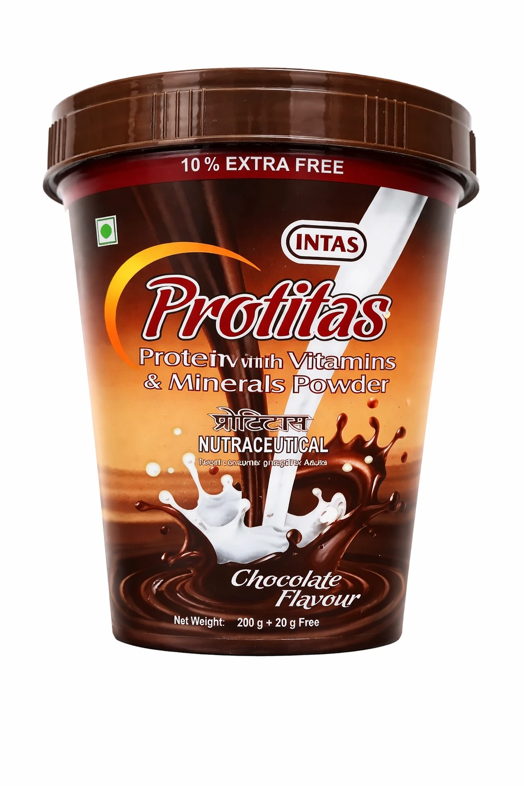 PROTITAS Protein Blend Supplement 220GM Pack of 2 | Chocolate Flavor Nutrition with Muscle Growth & Fitness