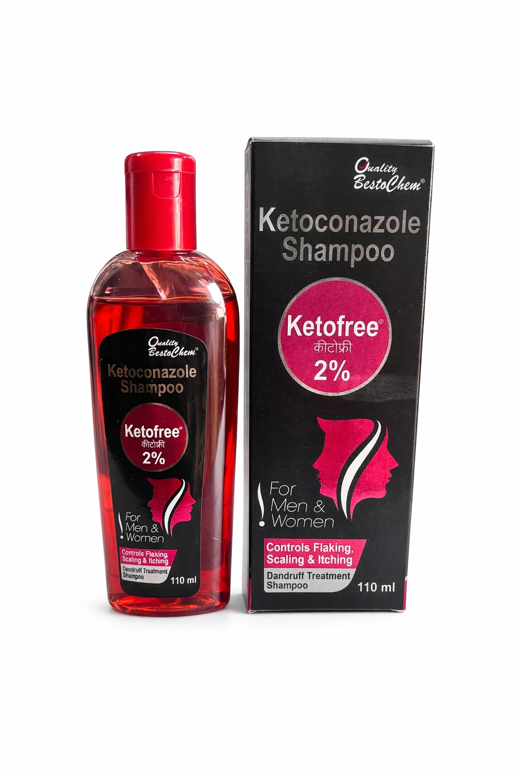 Ketofree Ketoconazole 2% Anti-Dandruff Treatment Shampoo for Men & Women – 110 ml Pack of 1