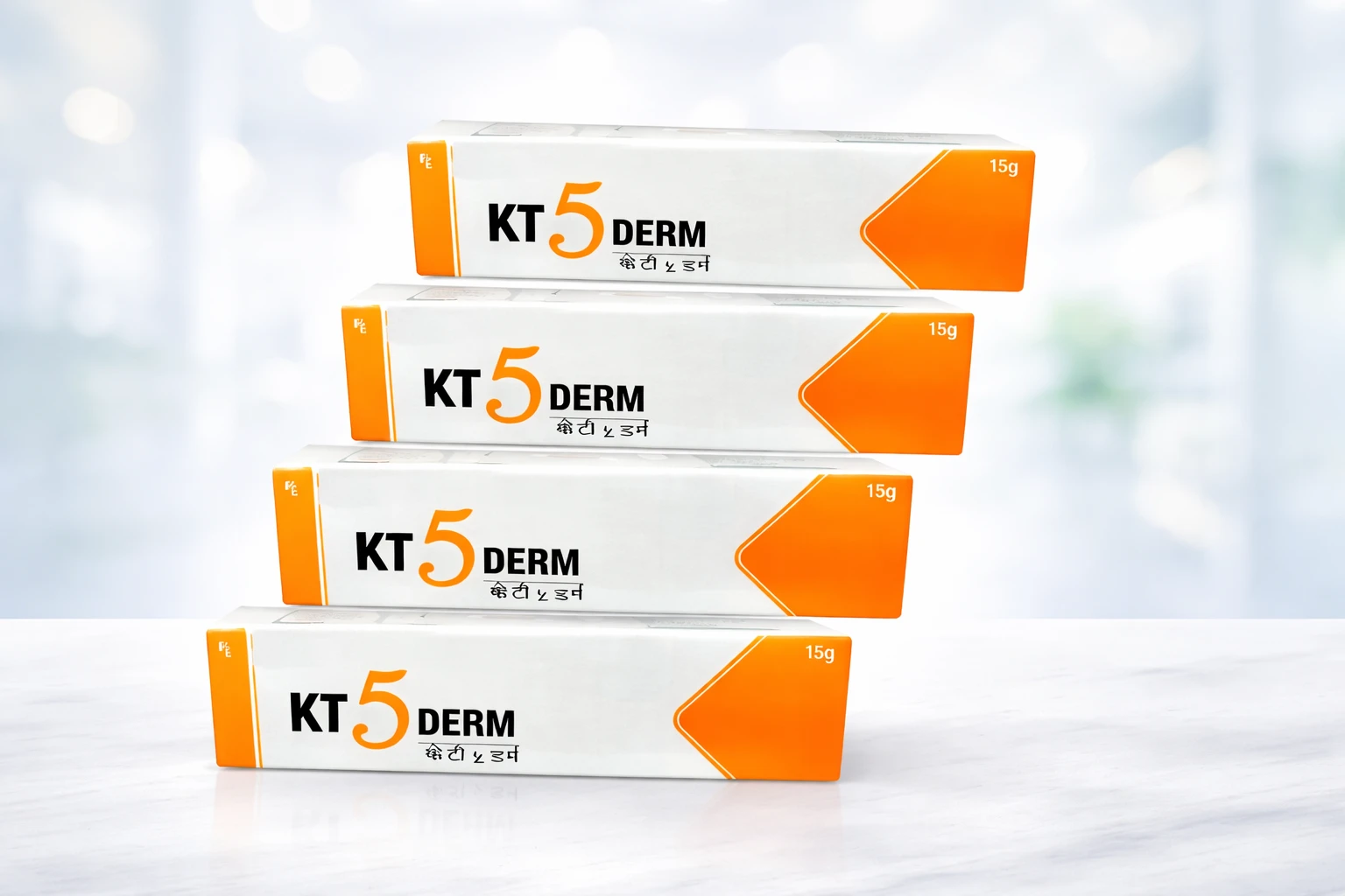 KT 5 Dermm, anti fungle 15G Cream (Pack of 4)