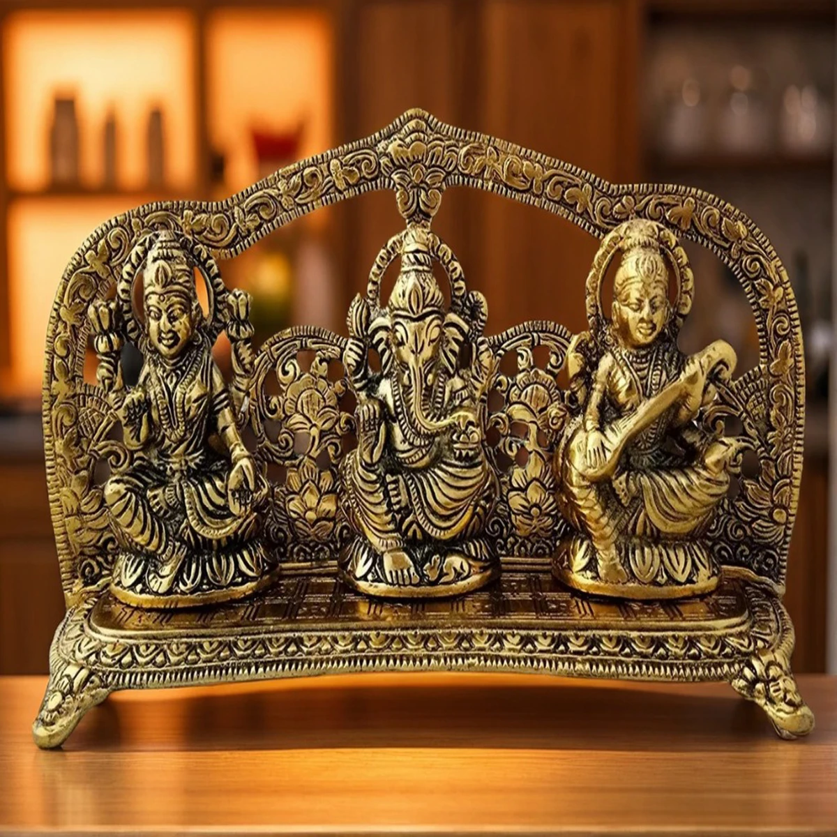 Heaven Decor Laxmi Ganesh Saraswati God Idol Decorative Murti