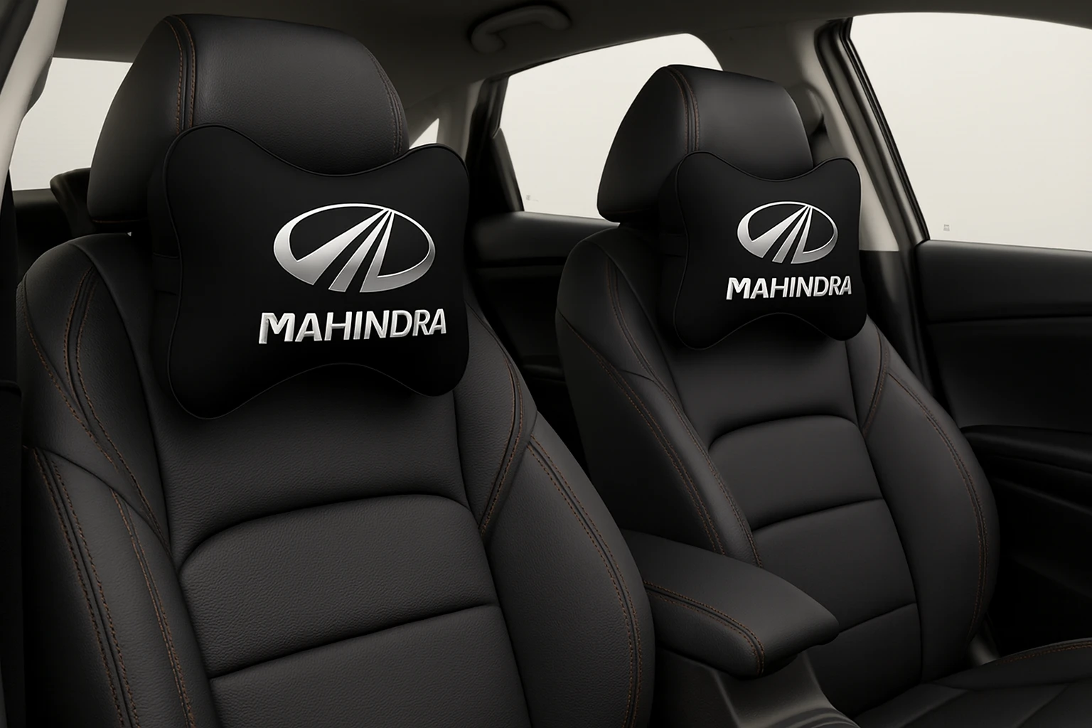 NexVora Car Neck Headrest Pillow for All Car Models, Pain Relief Cervical Neck Support Cushion, 26x 18 cm, Pack of 2, Black