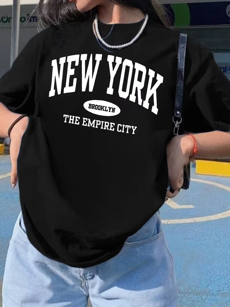 Women Black Printed T-shirt